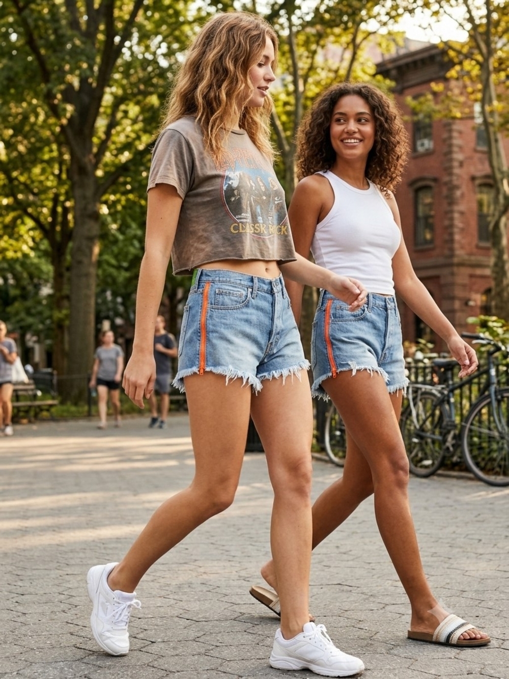 NWT Free People X Sandrine Rose High-Rise Frayed Hem Denim Shorts Size 27